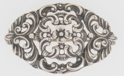Brooch, hallmarked silver.