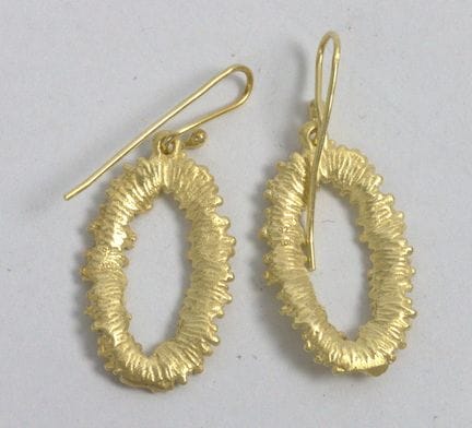 Earrings, 925 sterling silver with gold plating. T