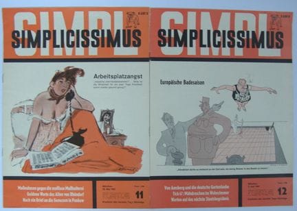 Two issues of the satirical weekly magazine "Simpl