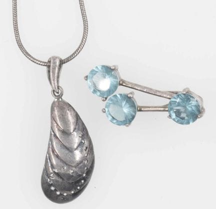 3 pieces of silver jewelry, 925 silver, consisting