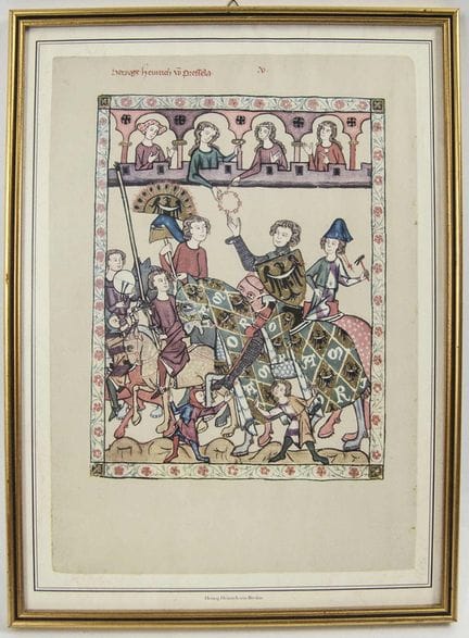 Art print from the Great Heidelberg Song Manuscrip