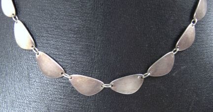 Necklace with pendant, 925 silver with gold platin