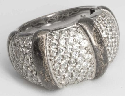 Women's ring, 925 silver, ring size 54.