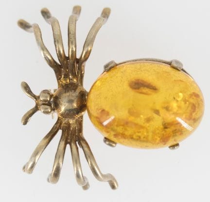 "Spider" Brooch, 925 sterling silver with gold pla