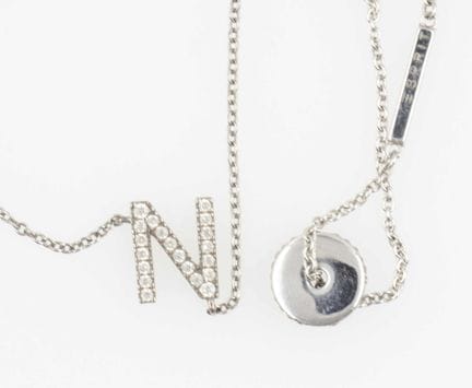 Chain necklaces, 925 sterling silver; one by ESPRI