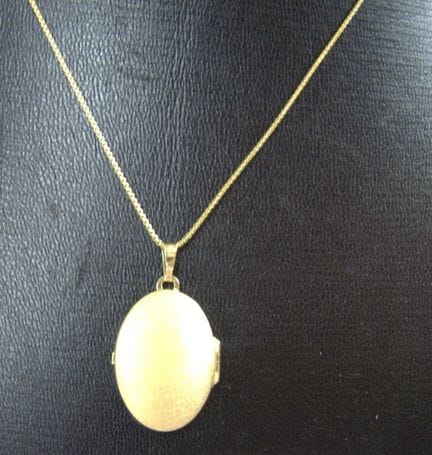 Necklace with pendant, 925 silver with gold platin