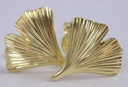 Earrings, 925 sterling silver with gold plating. T