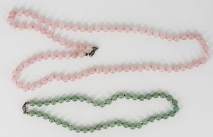 2 Rose Quartz Necklaces