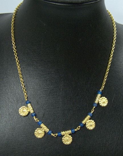 Necklace, 925 sterling silver with gold plating. N