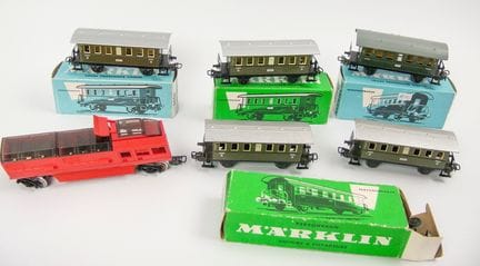 Märklin H0, Konvolut Personenwagen, teilweise in O