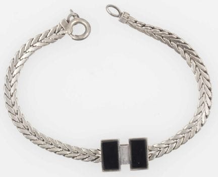 Bracelet set with onyx, made of 925 sterling silve