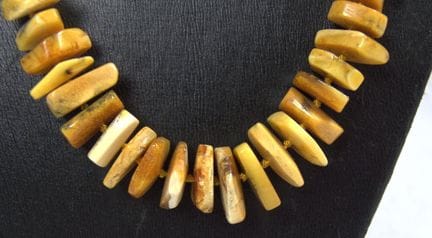 Honig Bernstein Kette aus Sammlung, einzeln geknot