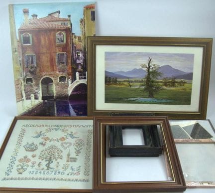 Lot of frames and prints from a liquidation sale, 