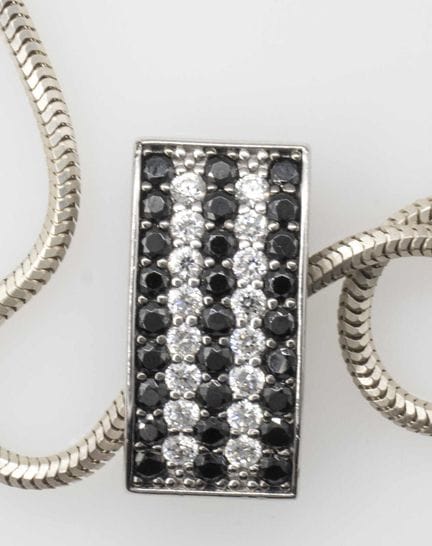 Necklace with pendant, 925 silver, length approx. 