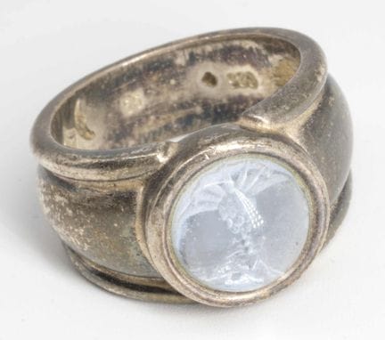 Vintage women's ring, 925 silver, ring size 56.