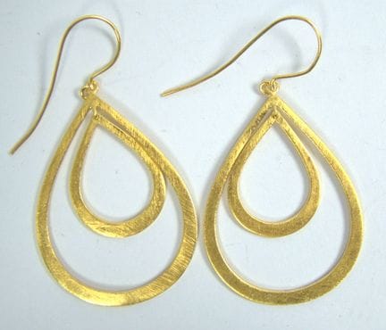 Earrings, 925 silver with gold plating. Total weig