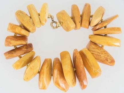 Unique honey-amber bracelet.