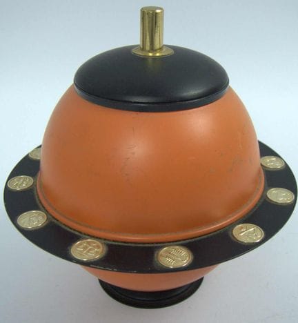 Vintage cigarette dispenser, 1950s/1960s. Orange s