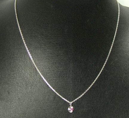 Necklace with pendant, 925 sterling silver. Length