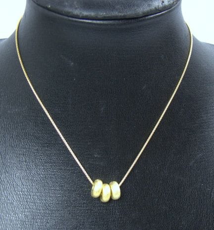 Necklace with pendant, 925 sterling silver with go