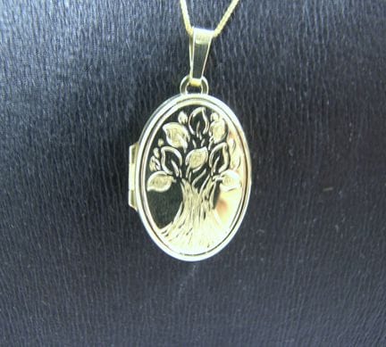 Necklace with pendant, 925 silver with gold platin