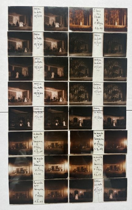 TEATRO DEL ODÉON. Conjunto de 10 placas fotográfic