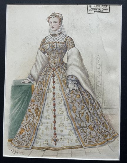 LETOURNEUR, Charles. Kostümentwurf aus dem Jahr 19
