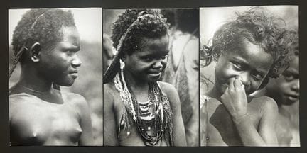 ÁFRICA. 3 fotografías de niños, hacia 1950. 19 x 2