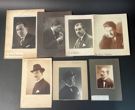 Fotografías. 7 fotografías de actores de teatro y 