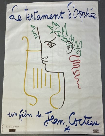 Poster for "Le Testament d'Orphée" by Jean Cocteau