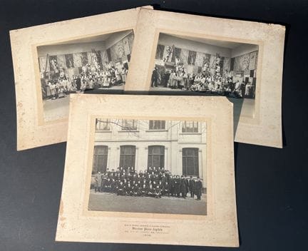 FOTOGRAFÍA. Conjunto de 3 fotografías antiguas mon