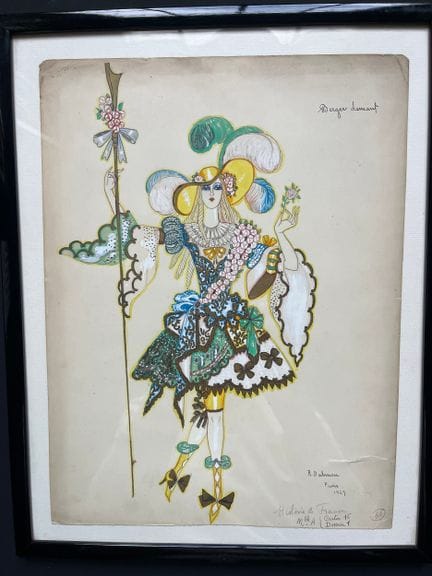 DALMAU.R. Kostümentwurf mit dem Titel „Tanzender H