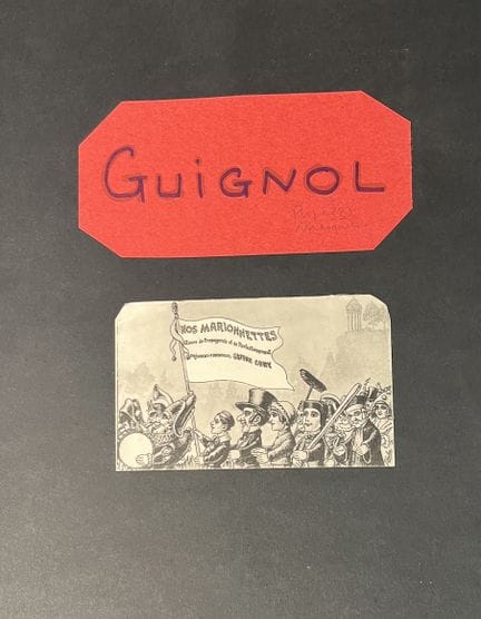 GUIGNOL: Conjunto de documentos (fotografías, dibu