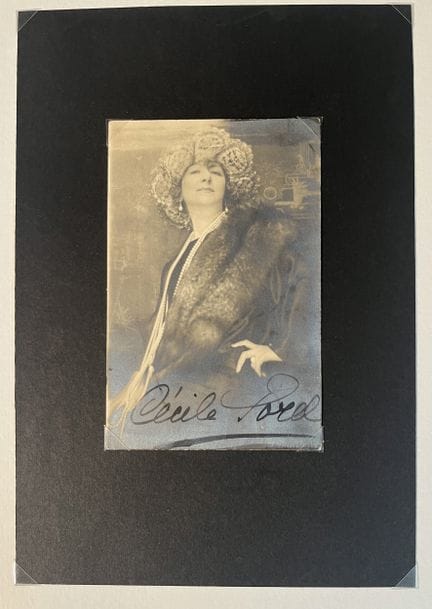 Fotografía. CECILE SOREL. Cécile Sorel (cuyo nombr