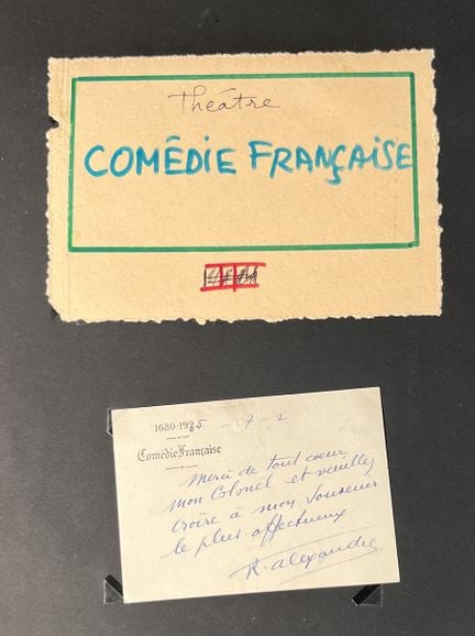 COMEDIE FRANÇAISE:  Colección de cartas y fotograf