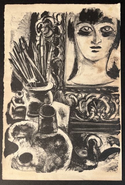 DARAGNÉS, Jean-Gabriel. Frontispicio litográfico p