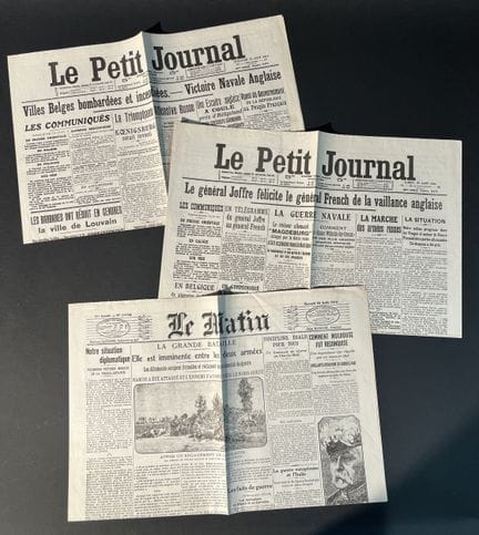 "Le Matin", quotidiano francese del 22 agosto 1914