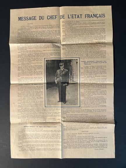 Manifesto ufficiale d'epoca che riproduce il messa