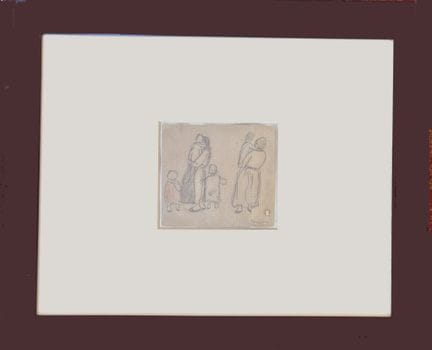 阿罗尔多·邦扎尼，1887年出生于琴托（费拉拉省）——1918年逝于米兰，《吉普赛人》，纸本彩色铅笔