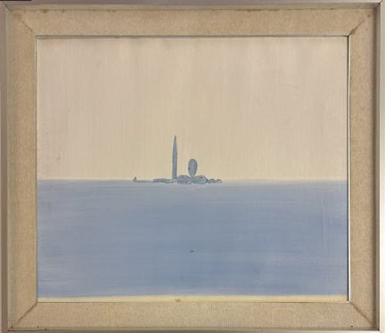 维尔吉利奥·圭迪，1891年出生于罗马——1984年逝于威尼斯，威尼斯圣乔治，布面油画，50x60厘