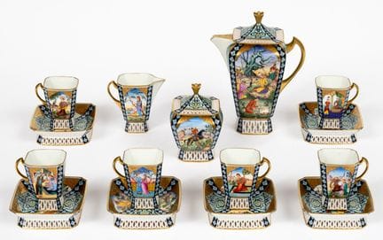 SERVICE À CAFÉ HEREND AVEC MOTIFS DE STYLE PERSAN
