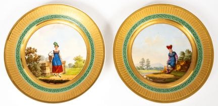 (40,41) ASSIETTES DE LA MANUFACTURE DENUELLE REPRÉ