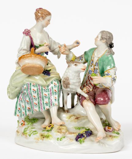 (130) ENSEMBLE DE FIGURINES EN PORCELAINE DE MEISS