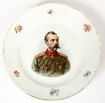 (66) ASSIETTE EN PORCELAINE DE MEISSEN REPRÉSENTAN