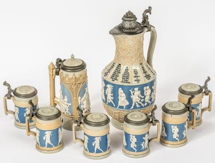Pichet de service VILLEROY &amp; BOCH ET 6 chopes 
