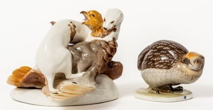 BELETTE AVEC OISEAU ET PERDRIX
2 personnages, porc