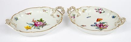 2 plats à anses « Nymphenburg » du motif « Cumberl