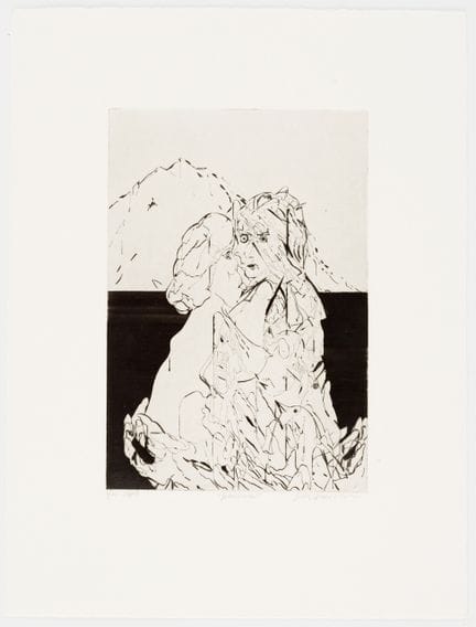 丹尼尔·德·克尔万（1937-2020）
《Geheimnis》 
 
 纸上干刻版画，1/60，铅