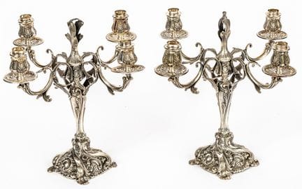 PAIRE DE CHANDELIERS CÉRÉMONIELS PÉRUVIENS CAMUSSO