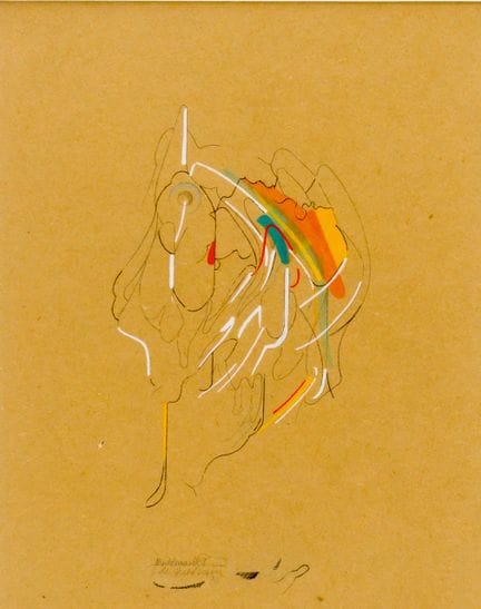 丹尼尔·德·克尔万（1937-2020）
《夜曲 I》 
 
 纸本水彩与石墨，铅笔签名并标注日期“